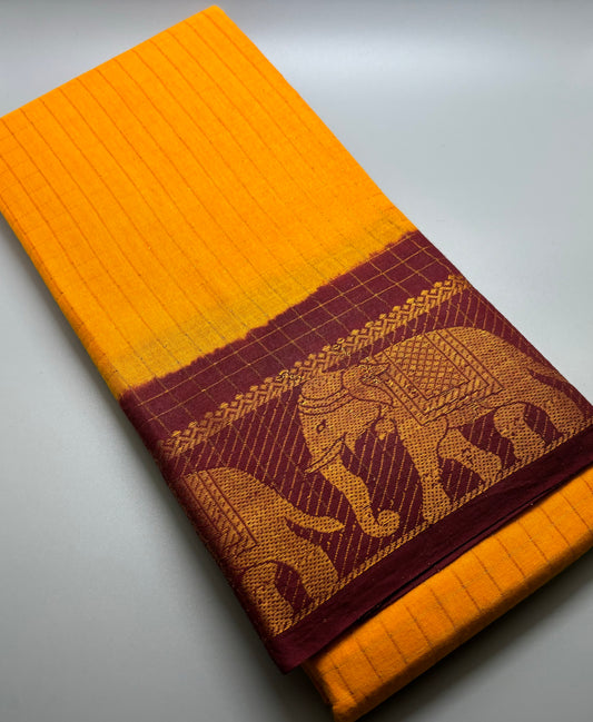 Madurai Sungudi Cotton - Zari Kattam