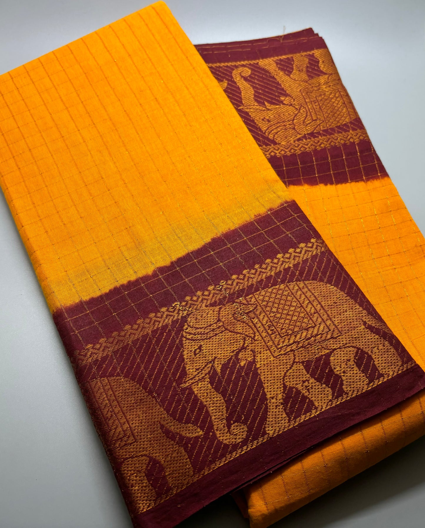 Madurai Sungudi Cotton - Zari Kattam