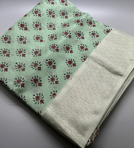 Maheshwari Silk Cotton - Hand Block