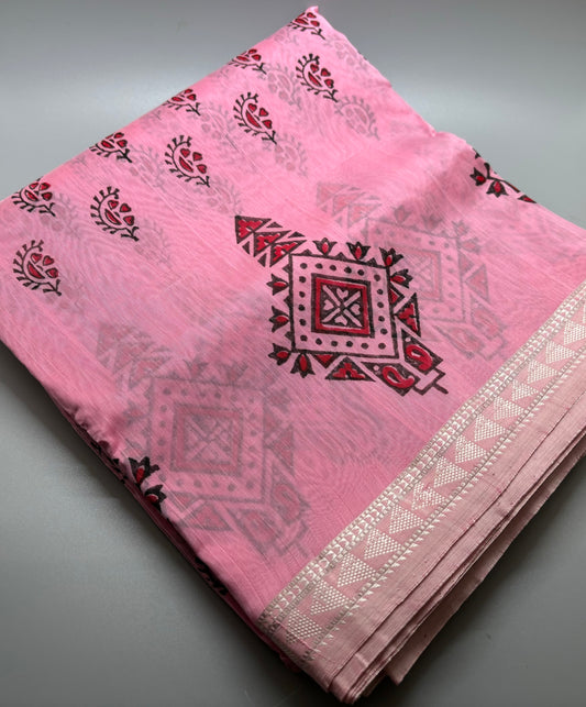 Maheshwari Silk Cotton - Hand Block