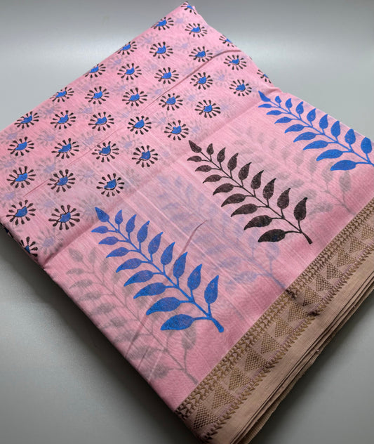 Maheshwari Silk Cotton - Hand Block