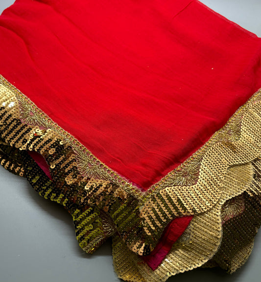 Bengal Mul Cotton - Sequin Border
